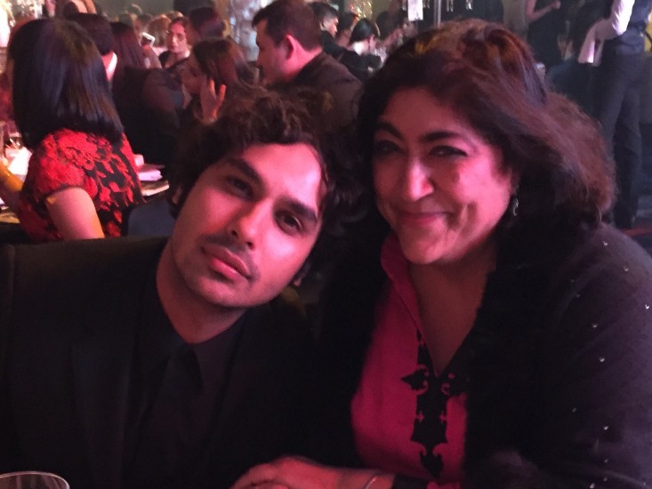 Gurinder with actor Kunal Nayyar