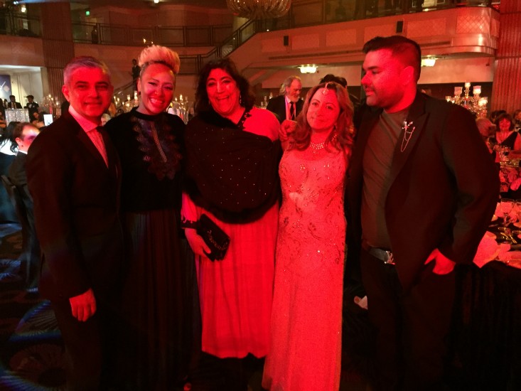 Gurinder with MP Sadiq Khan and Singer Emeli Sande